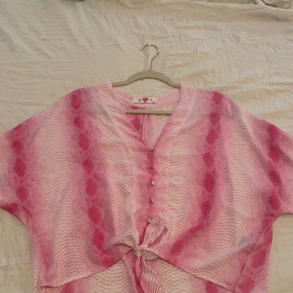 Pink snake print shirt